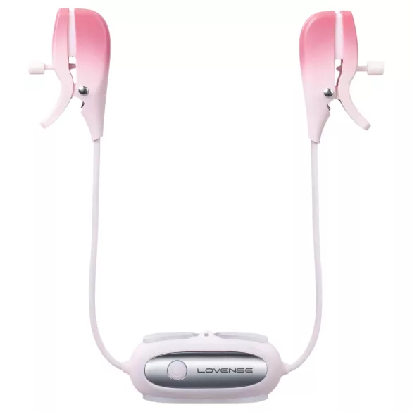 Lovense Gemini - App-styrd vibrerande bröstvårtsklämma (rosa)