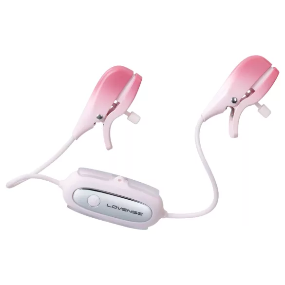 Lovense Gemini - App-styrd vibrerande bröstvårtsklämma (rosa)