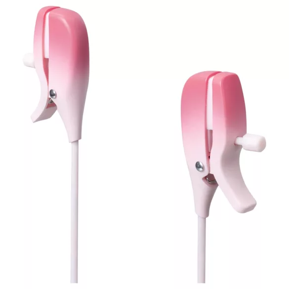 Lovense Gemini - App-styrd vibrerande bröstvårtsklämma (rosa)