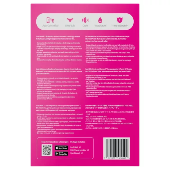 LOVENSE Lush Mini - smart vibroägg (rosa)