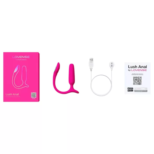 Lovense Lush Anal - App-styrd analvibrator med LED - rosa