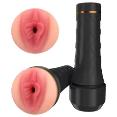   Tracy's Dog Cup - realistisk konstgjord vagina-masturbator (svart/natur)