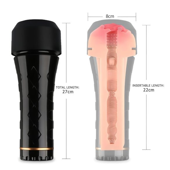 Tracy's Dog - masturbator med realistisk vagina - svart/natur