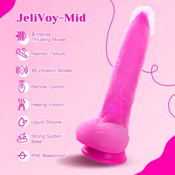 Tracy's Dog Jelivoy-Mid - realistisk vibrator - 20 cm - rosa