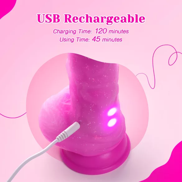 Tracy's Dog Jelivoy-Mid - realistisk vibrator - 20 cm - rosa