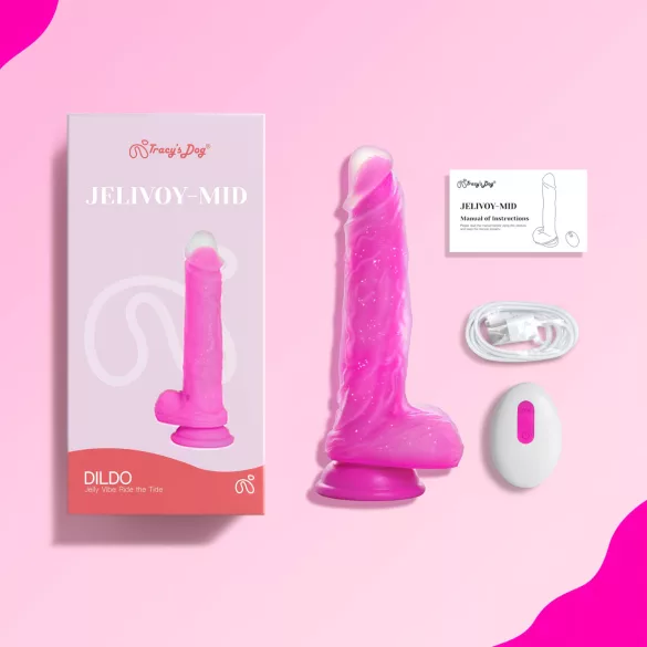 Tracy's Dog Jelivoy-Mid - realistisk vibrator - 20 cm - rosa