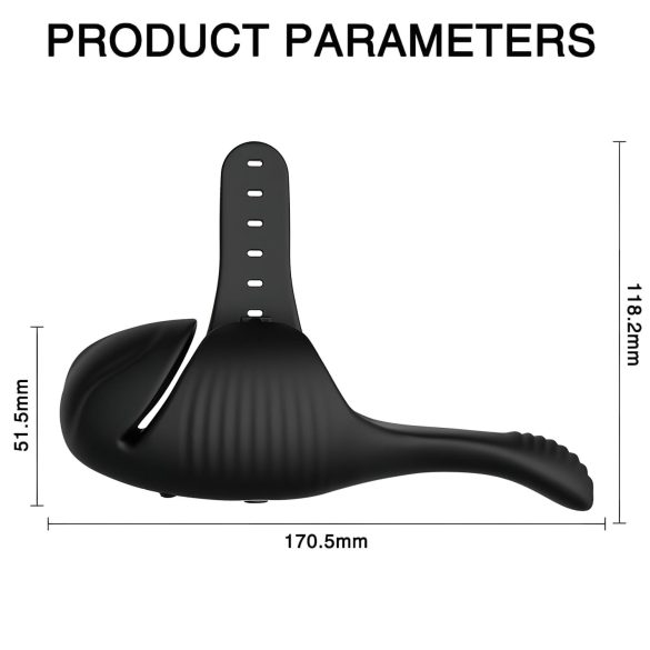 Leopard - uppladdningsbar ekollonvibrator (svart)