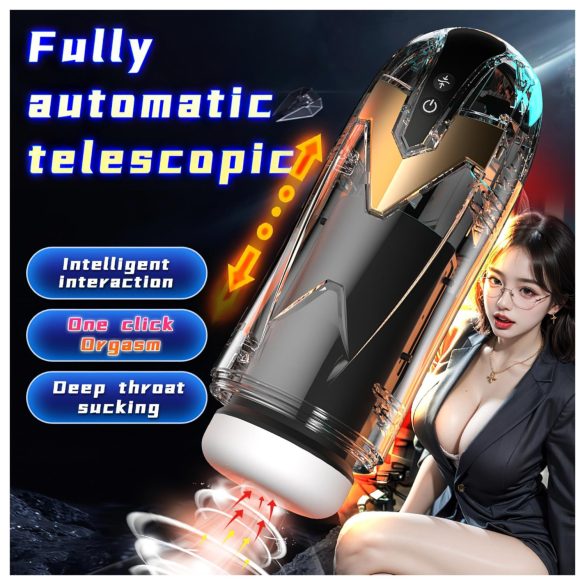 Leopard - onaniprodukt för män - tryckfunktion - svart