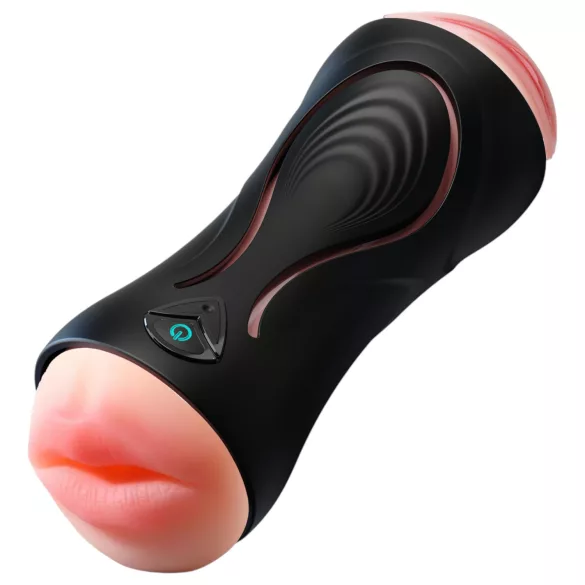 Leopard - mun- och konstgjord vagina-penisvibrator (natur)