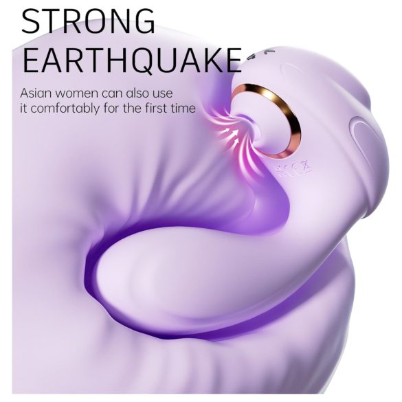 Leopard - sugvibrator med vibration - lila