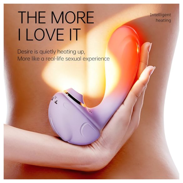 Leopard - sugvibrator med vibration - lila