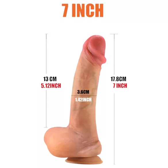 FeelSkin - realistisk dildo - hudfärgad 17,8cm