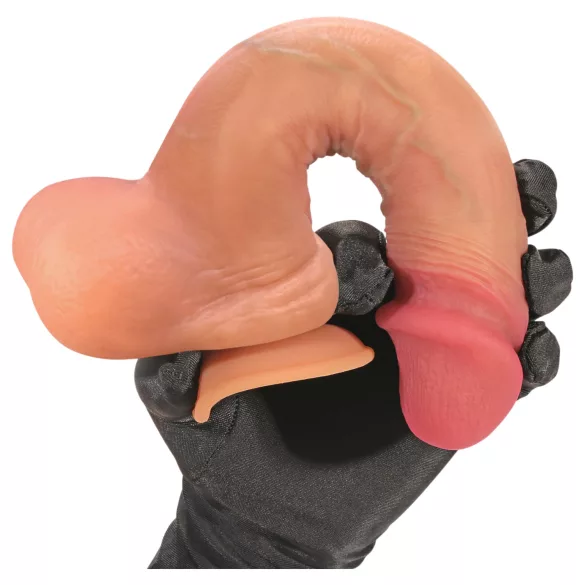 FeelSkin - ultrarealistisk dildo med pung - natur (21 cm)