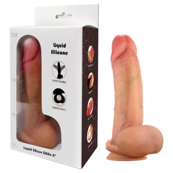 FeelSkin - ultrarealistisk dildo med pung (naturell, 12,5 cm)