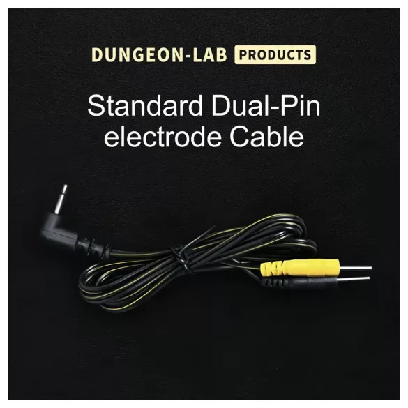 DG-LAB - elektrod­kabel från 2,5 mm jack till 2 mm stift (svart)