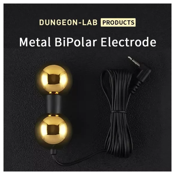DG-LAB BiPolar B - bipolär, timglasformad metallelektrod (guld)