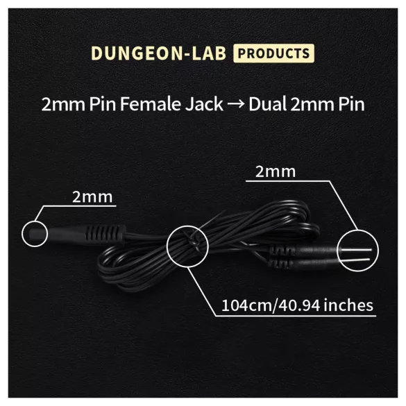 DG-LAB - 2 mm elektrod­förlängnings- och fördelningskabel (svart)