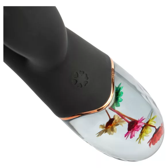 LOVISS Flower - G-punktsvibrator med klitorisstimulator (svart)