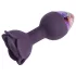 LOVISS Flower - analplugg med fjärrstyrd vibrator (lila)
