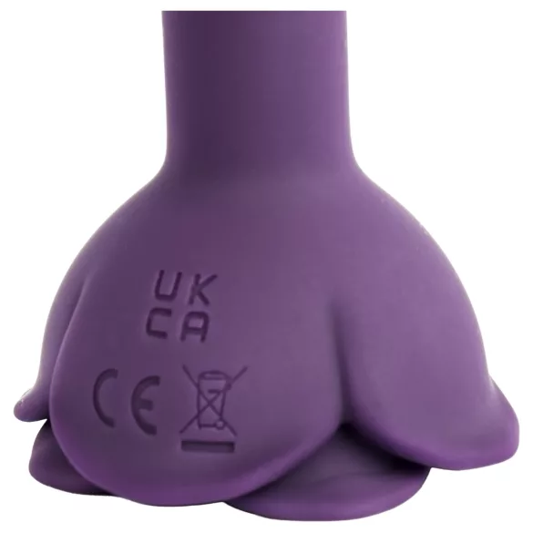 LOVISS Flower - analplugg med fjärrstyrd vibrator (lila)