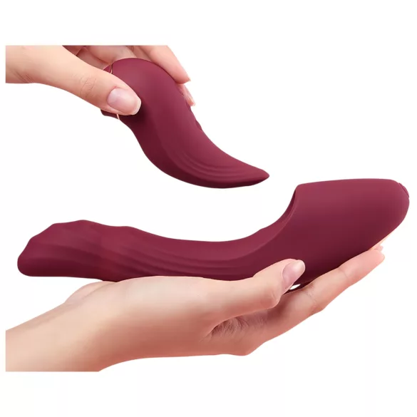 Vibeconnect - G-punkt och klitoris vibrator - 2i1 - röd