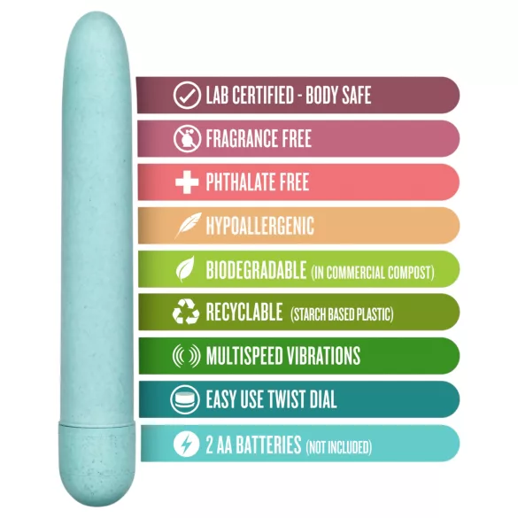 Gaia Eco L - miljövänlig stavvibrator (blå) - stor