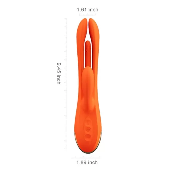 Honey Play Box Terri - App‑styrd vibrator med klitorisklämmor (orange)
