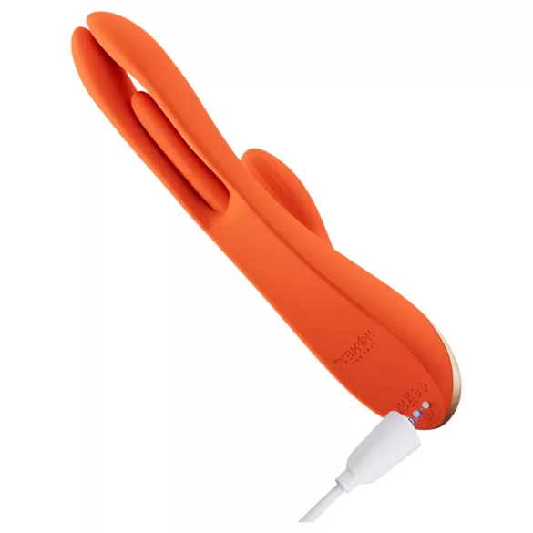 Honey Play Box Terri - App‑styrd vibrator med klitorisklämmor (orange)