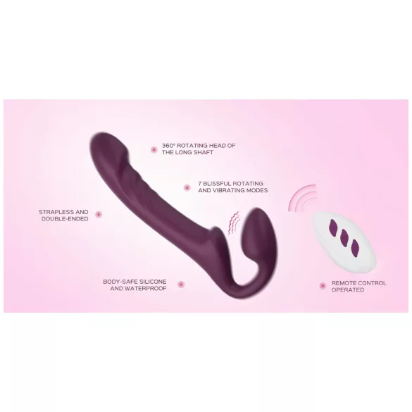 Honey Play Box Bliss - roterande pärlvibrator med sele - lila