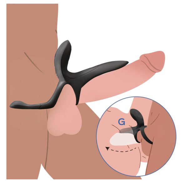 Honey Play Box Pleasure Pivot - penisring med vibrator och testikelhållare