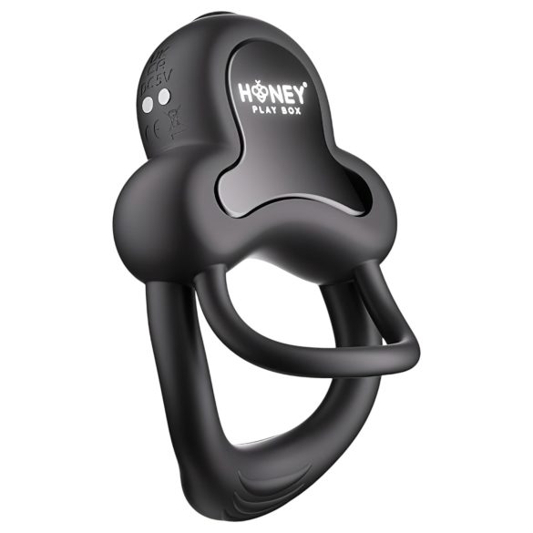 Honey Play Box Anello - vibratorring penis och pung - svart