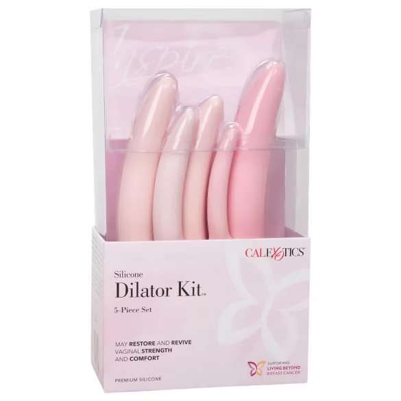 CalExotics Inspire - vaginalt dilatorset - medicinskt silikon - rosa