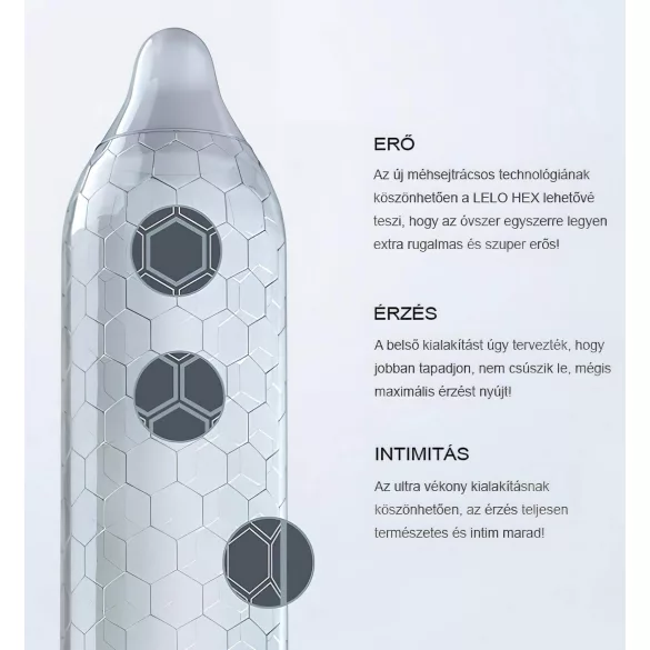 LELO Hex Original - kondom - tunn latex - 36 st