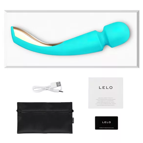LELO - massagewand vibrator - uppladdningsbar - stor - turkos