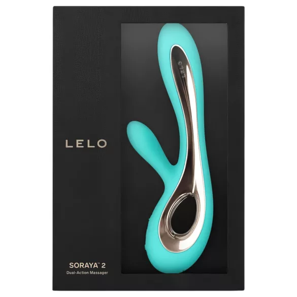 LELO Soraya 2 - rabbitvibrator med klitorisstimulans - vattentät - turkos