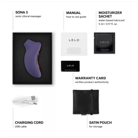 LELO Sona 3 - klitorisstimulator med ljudvågor - lila