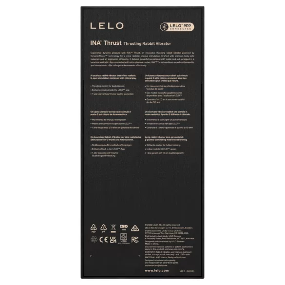 LELO - INA Thrust stötande kaninvibrator (svart)