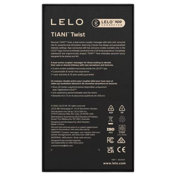 LELO Tiani Twist - smart parvibrator (lila)