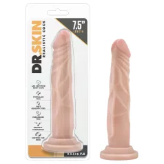 Dr. Skin - realistisk dildo med sugkopp - naturfärg 19 cm