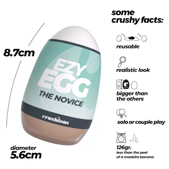 Crushious Ezy Egg The Novice - masturberingsägg (hudfärgat)
