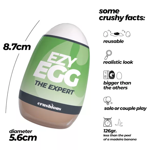 Crushious Ezy Egg The Expert - masturbatorägg (hudfärgad)