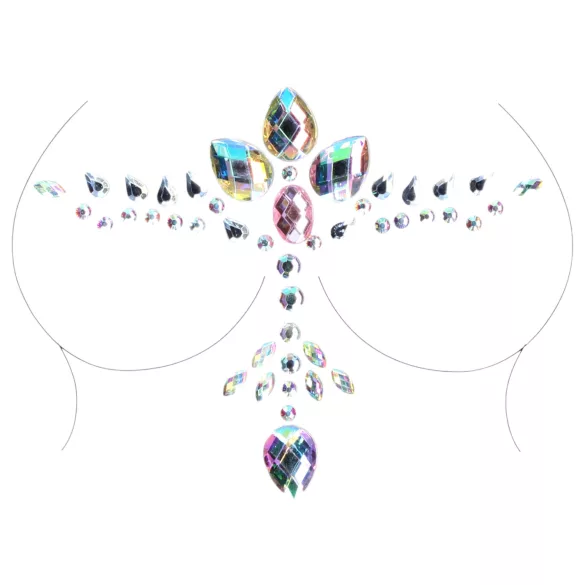 Le Désir - bröstdekal - glittrande regnbåge