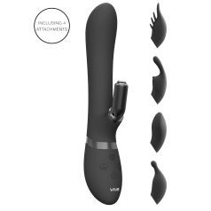 Vive Chou - vibrator med klitorisstav 4-i-1 - svart