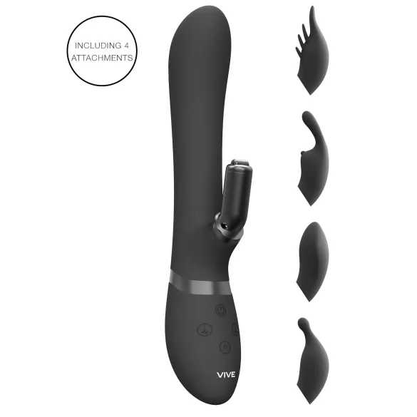 Vive Chou - vibrator med klitorisstav 4-i-1 - svart