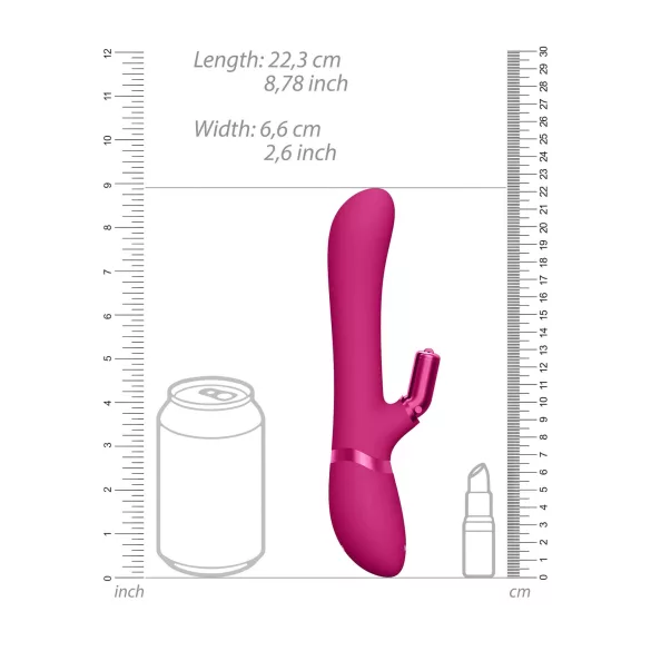 Vive Chou - klitorisvibrator med utbytbara huvuden - uppladdningsbar - rosa