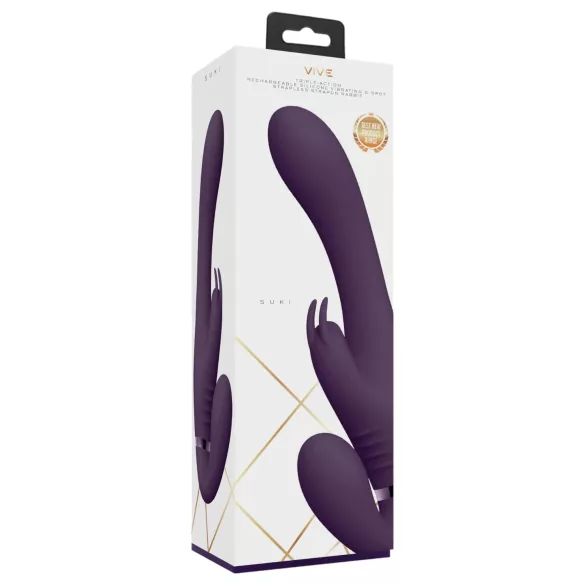 Vive Suki - strap-on vibrator utan remmar - lila