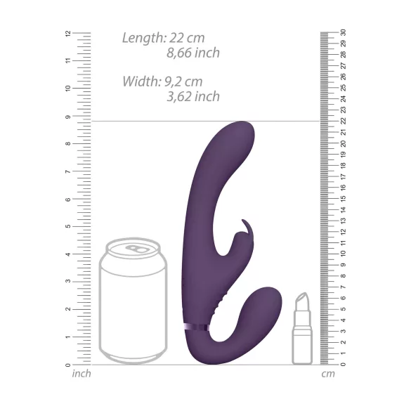 Vive Suki - strap-on vibrator utan remmar - lila