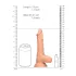 RealRock - dildo med pung - realistisk - 17 cm - hudfärgad