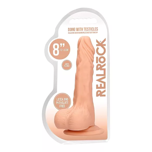 RealRock - dildo med pung - realistisk - 20cm - natur