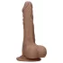 RealRock - dildo med pung - realistisk, 25cm - mörk natur